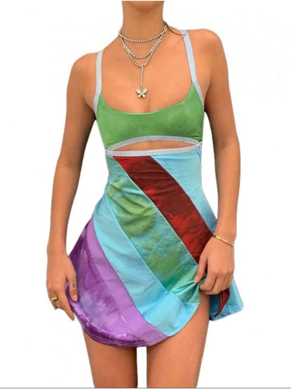 *NWT* 13 Going on 30 Colorblock Satin Mini Dress